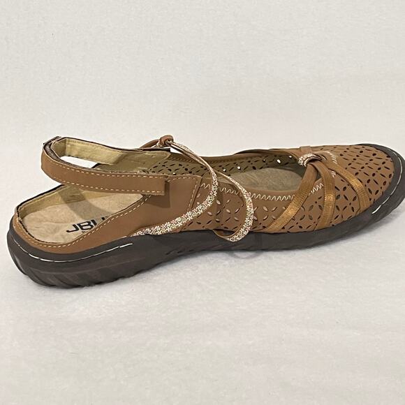 JBU Memory Foam Sandals Womens 11 M Brown Cushioned Comfort Arch Support - Picture 9 of 10